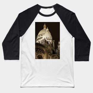 Sacre Coeur At Night - 1 © Baseball T-Shirt